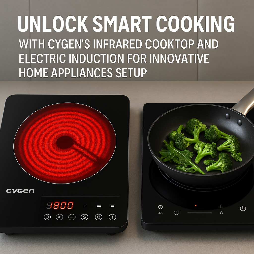 Unlock Smart Cooking with Cygen's Infrared Cooktop and Electric Induction for Innovative Home Appliances Setup