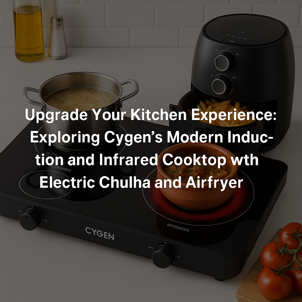 Upgrade Your Kitchen Experience: Exploring Cygen's Modern Induction and Infrared Cooktop with Electric Chulha and Airfryer