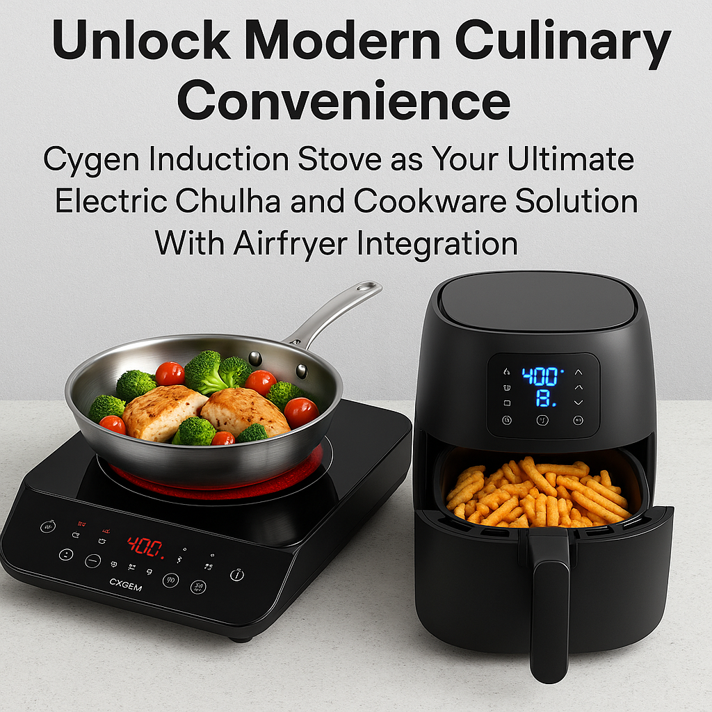 Unlock Modern Culinary Convenience: Cygen Induction Stove as Your Ultimate Electric Chulha and Cookware Solution With Airfryer Integration